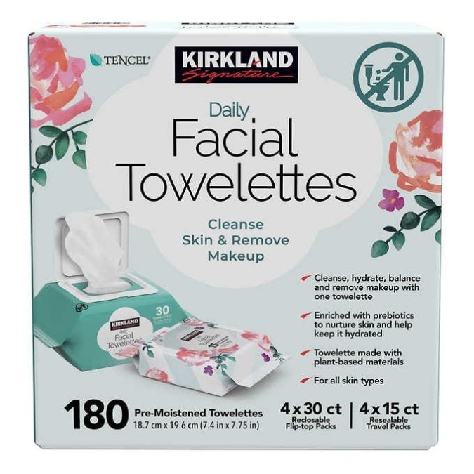 Juego toallas limpiadoras diarias para el rostro Kirkland Signature