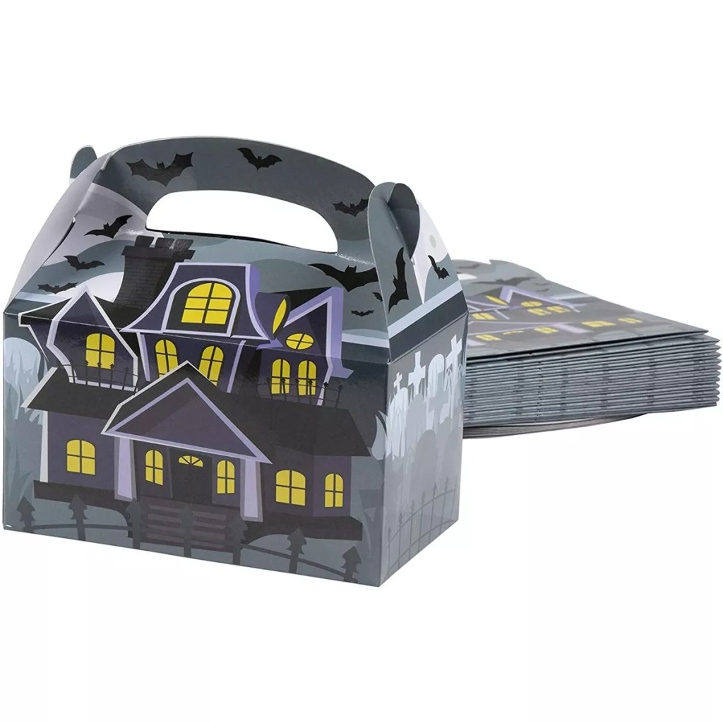 Paquete de cajas de cotillones con forma de casa espeluznante Spooky Central