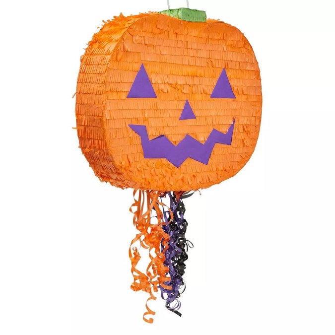 Piñata de Halloween con forma de cabeza de calabaza Spooky Central