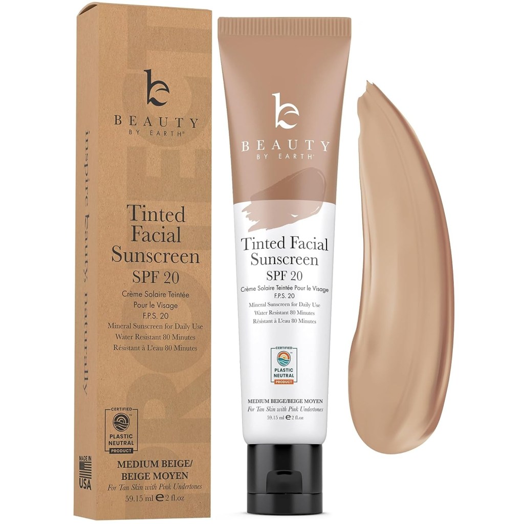 Protector solar facial con zing y factor de protección SPF20 Beauty by Earth