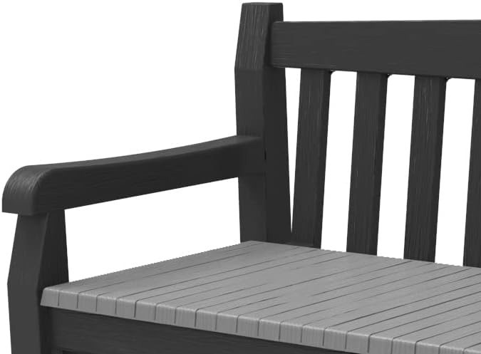 Banco de madera de dos plazas con almacenamiento
