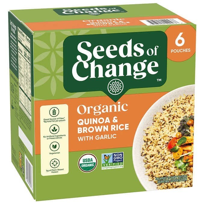 Bulto con 6 paquetes de quínoa y arroz integral Seeds of Change