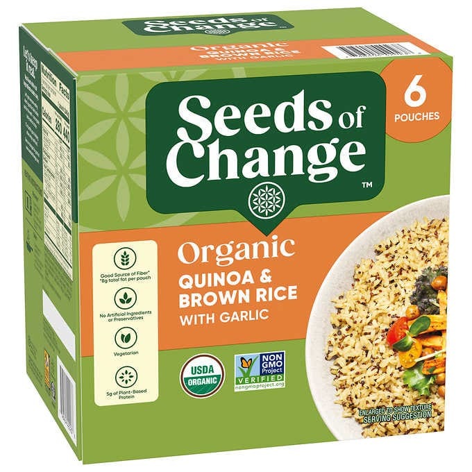 Bulto con 6 paquetes de quínoa y arroz integral Seeds of Change