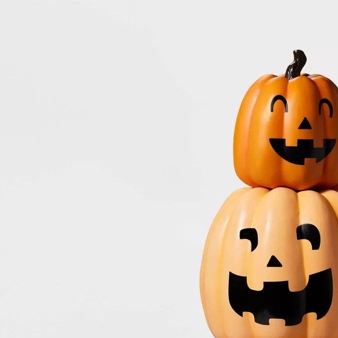 Trío de calabazas decorativas de diferentes tamaños