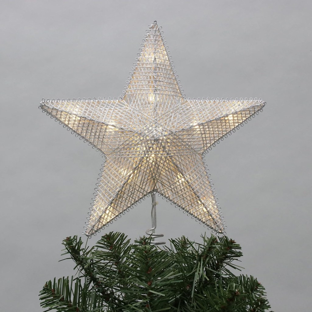 Estrella con luces para decorar la punta del árbol