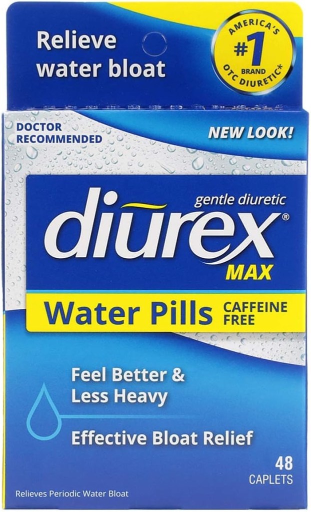 Píldoras diuréticas libres de cafeína Diurex Max