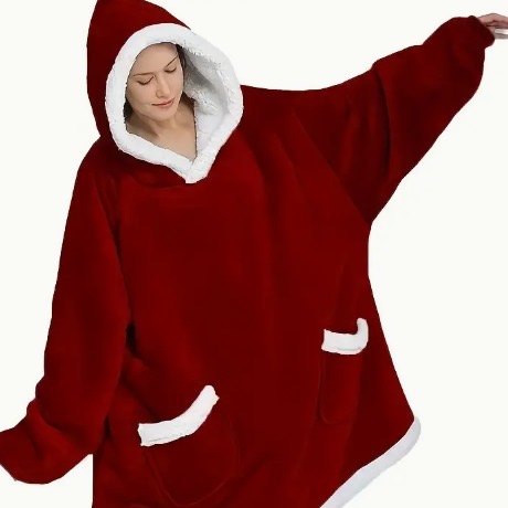 Mantente cálido y con estilo durante las festividades con la manta wearable de Fashion Kitty. Una opción acogedora con un 35% de descuento en Temu.