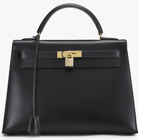 Conoce el lujo con la Caja Negra Pre-Amada Kelly Sellier 32 en negro. Por US$14,950.00, esta obra maestra francesa de cuero importado ofrece una condición muy buena. Con asa superior y correa opcional, el cierre de cerradura Kelly Signature añade un toque exclusivo. ¡Descúbrela en Amazon con devoluciones gratuitas!