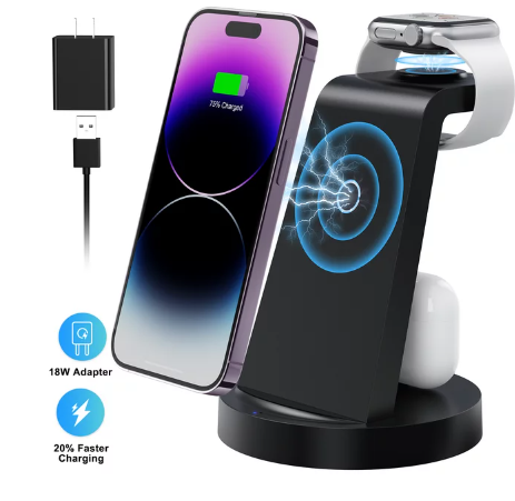 Simplifica tu vida digital con la Estación de Carga ETEPEHI para iPhone, ahora a solo $18.99 en Walmart. Con 4.8 estrellas y más de 3800 reseñas, esta estación elegante y eficiente es la solución perfecta para mantener tus dispositivos siempre listos.