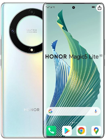 Sumérgete en la innovación con el Honor Magic5 Lite, un teléfono inteligente desbloqueado de fábrica diseñado para ir más allá de las llamadas. Con Android 12.0, 256 GB de almacenamiento y 8 GB de RAM, este dispositivo plateado ofrece un rendimiento excepcional. Adquiérelo por $349.99 y experimenta la velocidad de la conectividad 5G y una elegancia única.