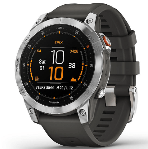 Descubre el Garmin epix (Gen 2) en su edición estándar con un descuento irresistible de $149.00. Este elegante reloj de 47 mm en acero Slate Steel con correa de grafito no solo es un accesorio de moda, sino también una herramienta avanzada con funciones de última generación. ¡Actualiza tu estilo y rendimiento hoy!

