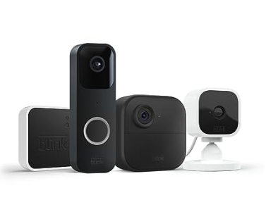 Mantén tu hogar seguro con el Lote Blink para todo el hogar. Este conjunto incluye el Video Doorbell, la cámara Outdoor 4 y la Mini, proporcionando video HD y detección de movimiento. Compatible con Alexa, el lote está disponible en la tienda de Blink por solo US$127.97, con un descuento del 40%.