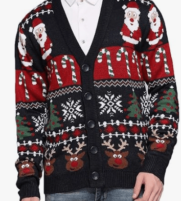 Celebra la temporada con estilo con este suéter de punto navideño que presenta el icónico diseño de Rudolph el reno. Con calificación de 4.5 estrellas basada en 2,063 calificaciones, este suéter ofrece comodidad y moda. Disponible en un rango de precios de US$32.99 a US$44.99.