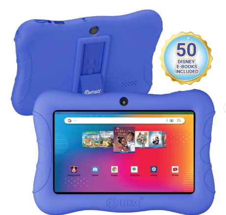 El tablet Contixo de 7 pulgadas es perfecto para los más pequeños. Con 4.3 estrellas de 2398 reseñas, incluye 50+ libros de cuentos de Disney. Aprovecha el descuento de $12.00 y brinda a tus hijos diversión educativa.