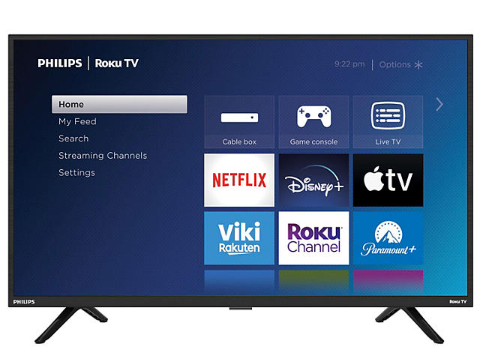 Disfruta de la calidad de imagen excepcional del Philips 32" Smart LED TV, ahora con un descuento de $30.00 en Sam's Club. Con resolución Full HD de 1080p y la comodidad de Roku, este televisor es perfecto para cualquier espacio. No te pierdas esta oferta exclusiva.