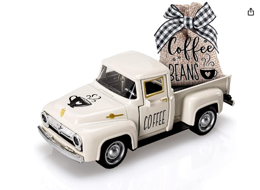 Eleva el encanto de tu estación de café con la Decoración de Café de Huray Rayho. Este camión de metal vintage, adornado con granos de café y un saco de arpillera, es una colección única que transformará tu espacio en un rincón acogedor. Con una mesa escalonada y diseño mini, esta decoración es la elección perfecta para los amantes del café. ¡Adquiérelo ahora por solo US$14.99 en la tienda de Huray Rayho!