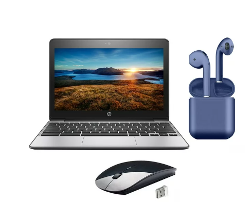 La productividad se une a la movilidad con el HP Chromebook. Equipado con un procesador Intel Celeron, 4GB de RAM y 16GB de almacenamiento, este paquete incluye un mouse inalámbrico y Airbuds Bluetooth/Wireless. ¡Adquiérelo por solo $99.00 y ahorra $56.00 en Walmart hoy!