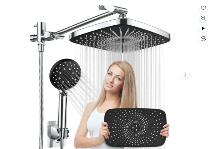 Transforma tu ducha con la regadera de alta presión. Con 4.8 estrellas basadas en 4113 reseñas, este cabezal de ducha de 12 pulgadas está disponible por $45.99. Ahorra $44.00 y experimenta un lujo diario en tu baño.