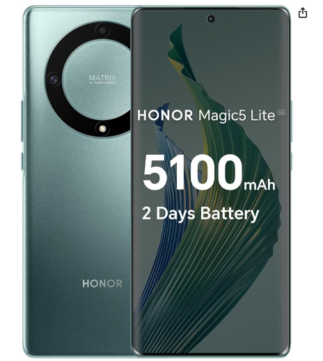Sumérgete en la innovación con el Honor Magic5 Lite. Este smartphone dual-SIM no solo deslumbra con su diseño en verde esmeralda, sino que también brinda la velocidad del 5G desbloqueado de fábrica. Con 256GB de almacenamiento y 8GB de RAM, experimenta un rendimiento excepcional a un precio competitivo. ¡No comprometas estilo por funcionalidad!
