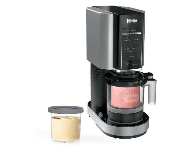 Ninja CREAMi Ice Cream Maker: 5 programas, 2 recipientes. ¡Haz helados en casa! ¡Ahorra $30! Precio actual: $169.00.