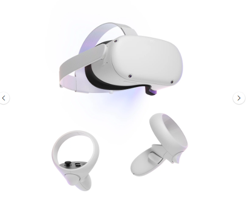 Sumérgete en la realidad virtual con los Auriculares VR Meta Quest 2 de 128GB. Experimenta una calificación de 4.4 estrellas basada en 2637 reseñas, llevándote a mundos virtuales con una oferta especial de $249.00, ahorrando $50.99 del precio original de $299.99.