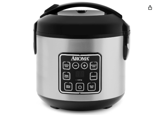Sumérgete en la innovación con la Aroma Housewares ARC-914SBD, una olla arrocera digital con aislamiento térmico. Cocina hasta 8 tazas de arroz (cocidas) con estilo plateado. Ahorra un 9% y adquiere esta joya por solo US$29.98 en comparación con el precio recomendado de US$32.99.

