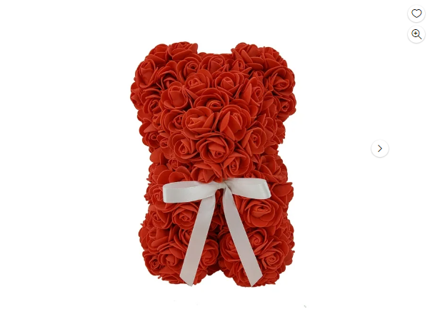 Regala amor duradero con este oso de rosas artificiales. 5 estrellas basadas en 3 reseñas. Un peluche que captura el romance. ¡Un regalo que perdura!