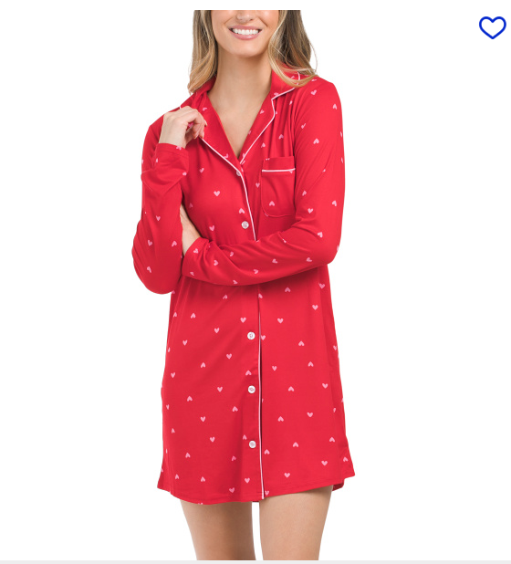 Sumérgete en la suavidad de la camisa de noche Heart Notch Collar de Laura Ashley. Con un atractivo color rojo, esta prenda a solo $12.99, frente a $24 y más, ofrece confort y elegancia. Añádela a tus favoritos y renueva tus noches con estilo.





