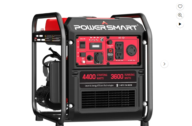 Prepárate para cualquier situación con el Generador Inverter PowerSmart 4400-Watt RV Ready. Con una calificación de 4.8 estrellas basada en 298 reseñas, este generador está disponible por $298.49, ahorrando $251.49 del precio original de $549.98.
