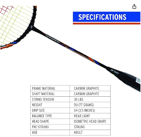 Experimenta la potencia y agilidad de la raqueta de bádminton YONEX Nanoray 10F Hi-Flex. Descubre su construcción preencordada, listo para el juego, y aprovecha el 11% de descuento, obteniendo esta joya por tan solo $44.85. ¡Atrévete a mejorar tu rendimiento sin comprometer tu presupuesto!