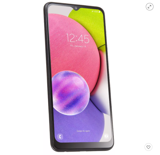 Sumérgete en la experiencia Samsung con el Tracfone Prepaid Galaxy A03s. Este smartphone 4G cuenta con 32GB de almacenamiento y 102 reseñas que respaldan su calidad. Adquiérelo por solo $49.99 (ahorro de $10.00) al comprar en línea. No te pierdas la oportunidad de poseer un dispositivo confiable a un precio conveniente.