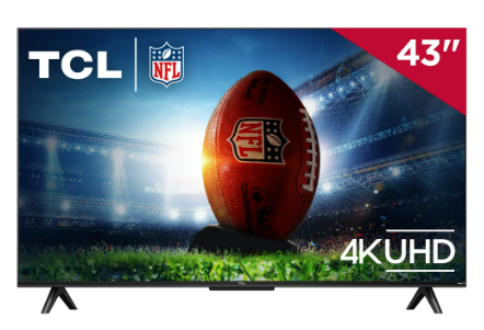 Disfruta de calidad con el televisor TCL de 43 pulgadas. HDR y Smart Roku. Ahorro de $20.00. ¡Visualización excepcional!