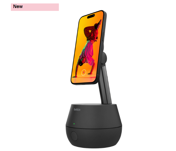 Experimenta la revolución en grabación de videos con el Auto-Tracking Stand Pro de Belkin. Este soporte para iPhone de $180, habilitado con la tecnología MagSafe de Apple, sigue tus movimientos automáticamente, permitiéndote grabar sin preocuparte por el encuadre. Descubre la comodidad de una grabación fluida y sin esfuerzo.