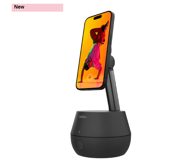 Experimenta la revolución en grabación de videos con el Auto-Tracking Stand Pro de Belkin. Este soporte para iPhone de $180, habilitado con la tecnología MagSafe de Apple, sigue tus movimientos automáticamente, permitiéndote grabar sin preocuparte por el encuadre. Descubre la comodidad de una grabación fluida y sin esfuerzo.

