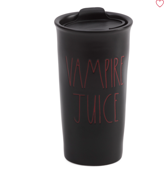Lleva contigo la esencia de lo vampírico con el Vampire Juice Travel Mug de RAE DUNN. Descubre la combinación perfecta de funcionalidad y diseño a un precio inmejorable de $2.00. ¡Una ganga que transformará tus momentos de café o té!

