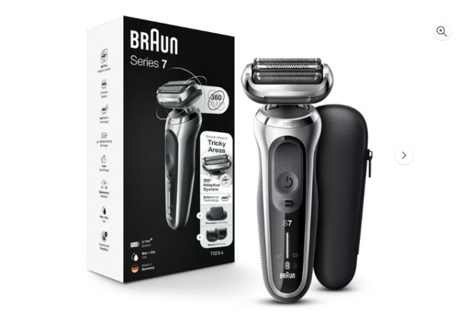 La Braun Series 7 7025s redefine tu experiencia de afeitado con un diseño recargable Wet Dry y un recortador de barba. Con 105 reseñas, esta afeitadora recibe una calificación de 3.6 estrellas. Aprovecha el descuento de $30.00 y consigue este dispositivo por solo $99.94. Descubre la comodidad y precisión en cada adquisición con esta oferta exclusiva de Walmart.