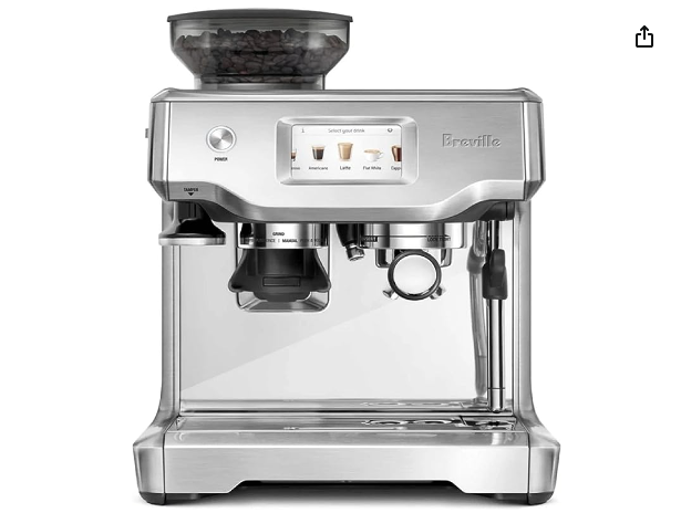 Elegancia y Versatilidad: La Breville Barista Touch combina un diseño elegante con una programación excelente. Ideal para principiantes con su pantalla táctil intuitiva, pero también ofrece opciones avanzadas para usuarios más experimentados.