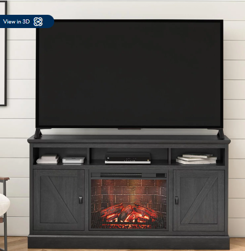 Transforma tu sala con elegancia y calidez. Soporte para TV con chimenea eléctrica. Ahorra $181: $198 en lugar de $379. ¡Compra ahora y renueva tu espacio!