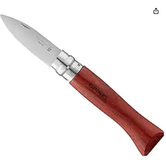 Afila tus sentidos: Este cuchillo francés plegable no solo es práctico sino también elegante. Con una hoja de acero inoxidable y garantía de por vida, es el regalo perfecto para los amantes de los mariscos.