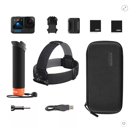 GoPro con múltiples accesorios color negro plomo para una experiencia de vídeo completa
