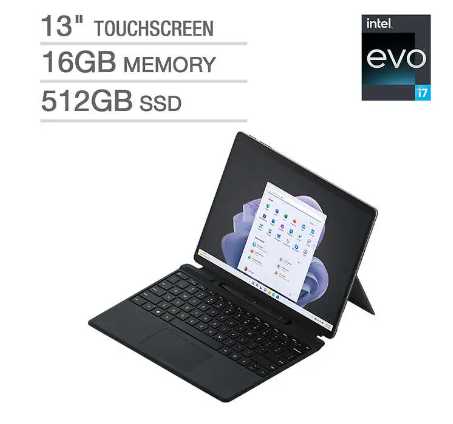 Descubre el Paquete Microsoft Surface Pro 9 con plataforma Intel Evo. Equipado con un procesador Intel® Core™ i7 de 12.a generación y gráficos Intel® Iris® Xe, este paquete redefine la versatilidad. Incluye funda Signature y lápiz delgado 2 en negro, todo a un precio especial de $1.399.99 con envío y manipulación incluidos.