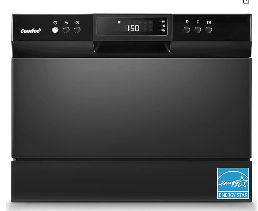 Descubre la comodidad y eficiencia del lavavajillas para encimera COMFEE', un electrodoméstico portátil con certificación Energy Star. Con 6 ajustes de lugar y 8 programas de lavado, incluyendo opciones de velocidad, cuidado del bebé, ecológico y vidrio, este lavavajillas es perfecto para cualquier espacio, incluso en tu dormitorio. ¡Aprovecha esta oferta por solo US$299.99 y transforma la experiencia de lavado de platos!