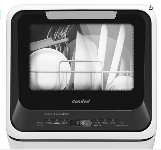Explora la conveniencia del lavavajillas COMFEE' Mini encimera portátil, diseñado para apartamentos y vehículos recreativos. Equipado con un tanque de agua integrado de 5 L, este ingenioso electrodoméstico no requiere conexión, ofreciendo la libertad de lavar platos en cualquier lugar. Con 6 programas y un rociador doble de 360°, descubre la eficiencia y comodidad que este lavavajillas aporta a tu rutina diaria. Disponible en la tienda oficial de COMFEE' en Amazon por solo US$299.99.

