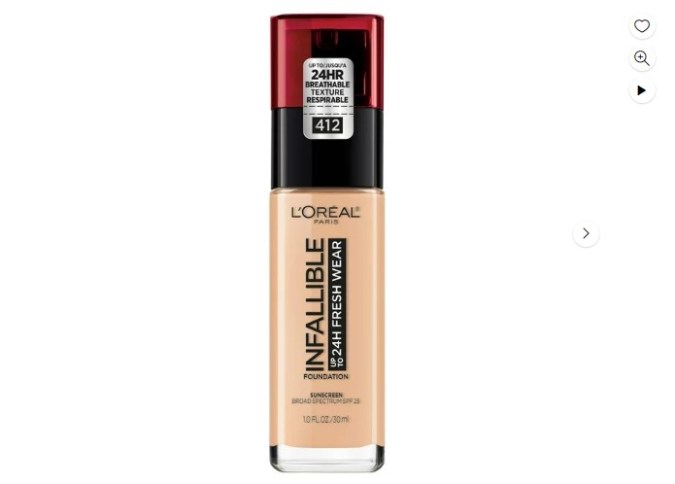 La base Infallible 24h Fresh Wear de L’Oréal redefine el estándar de belleza. Su textura fluida, empaque elegante y aplicador dosificador hacen que la aplicación sea una delicia. Con una cobertura versátil y resistencia al agua, esta base se adapta a todos los tipos de piel, ofreciendo un acabado impecable por menos de $14 dólares.