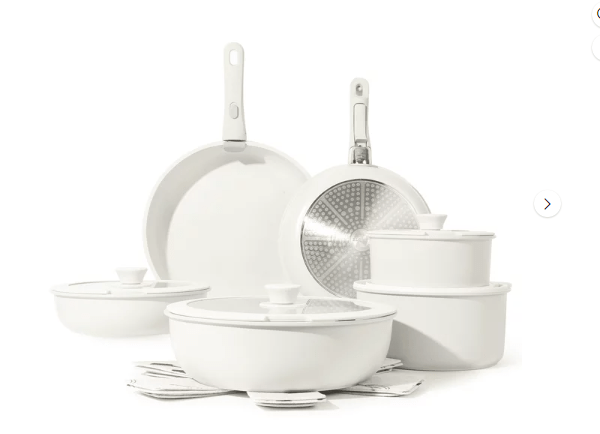 Aprovecha este set de ollas blancas en descuento especial