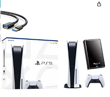 La PlayStation 5 de Sony continúa siendo la consola más deseada entre los gamers. Con un controlador inalámbrico, procesador AMD Ryzen Zen de 8 núcleos, memoria GDDR6 de 16 GB y almacenamiento SSD de 825 GB, disfrutarás de una experiencia de juego de última generación.