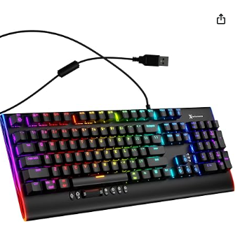 Potencia tu juego con el teclado mecánico X9 RGB. Su diseño completo, barra de rodillo y panel de metal proporcionan resistencia y estilo. Los interruptores marrones ofrecen una respuesta táctil suave. Con iluminación RGB, este teclado redefine tu experiencia de juego. ¡Aprovecha la oferta especial y adquiere el tuyo por solo $19.99 en la tienda X9 Performance!