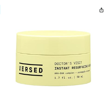 Renovación Semanal Esencial: La Mascarilla Versed Doctor's Visit es clave para una rutina antienvejecimiento. Su formulación con ácido láctico, glicólico y salicílico ofrece una renovación semanal, eliminando células muertas y combatiendo el daño ambiental. Dermatólogos destacan su eficacia para mantener una piel fresca y revitalizada.