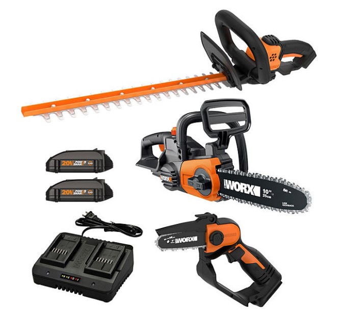 Simplifica el mantenimiento de tu jardín con el kit combo Worx, que incluye un cortasetos, una sierra de poda y una motosierra inalámbrica. Con estas herramientas versátiles, podrás mantener tu jardín impecable sin esfuerzo y con resultados profesionales.