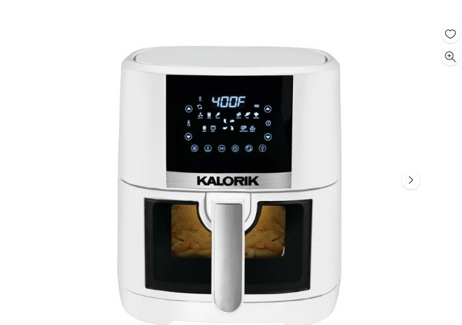 Descubre una forma más saludable de cocinar con la freidora de aire Kalorik® de 5 cuartos. Su revolucionario diseño te permite disfrutar de alimentos crujientes y deliciosos sin la grasa extra.